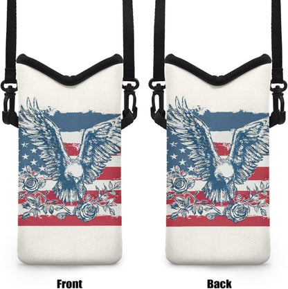 Women Men Crossbody Phone Bag Lightweight Neoprene Cellphone Case Waterproof Phone Carry Pouch for iPhone 15/14/ 13 Pro Max, for Samsung S24, S23+, A25, A35, Hummingbird Floral Pattern - Colors B