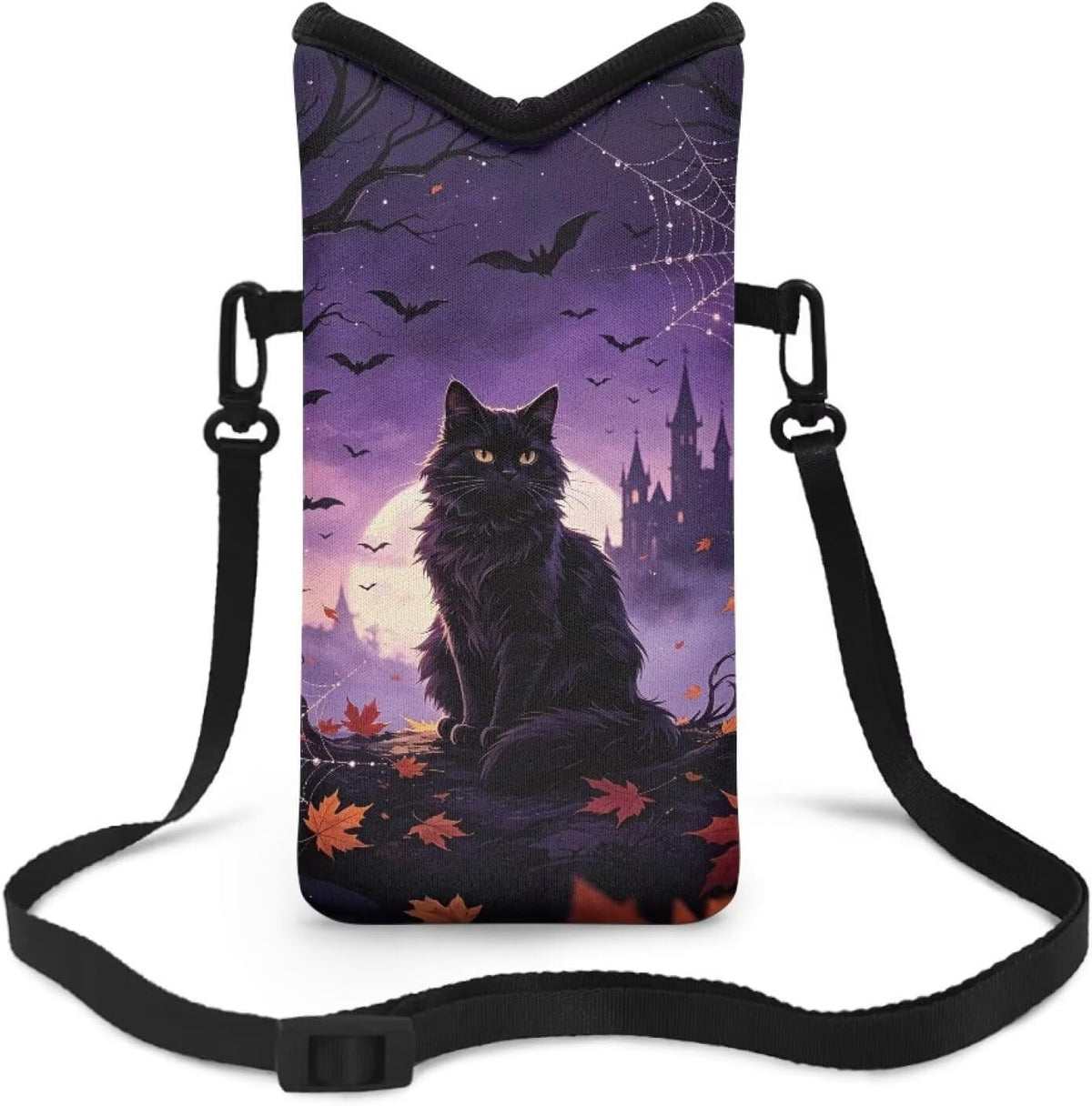 Women Men Crossbody Phone Bag Lightweight Neoprene Cellphone Case Waterproof Phone Carry Pouch for iPhone 15/14/ 13 Pro Max, for Samsung S24, S23+, A25, A35, Hummingbird Floral Pattern - Colors B