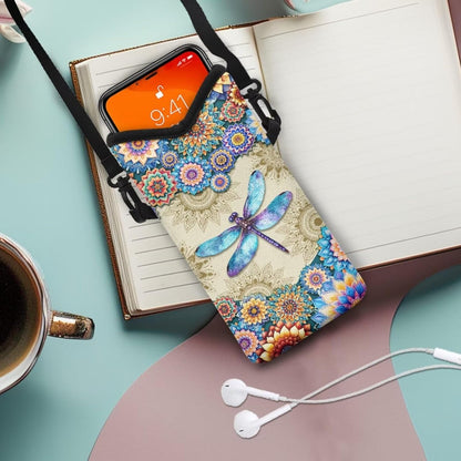 Women Men Crossbody Phone Bag Lightweight Neoprene Cellphone Case Waterproof Phone Carry Pouch for iPhone 15/14/ 13 Pro Max, for Samsung S24, S23+, A25, A35, Hummingbird Floral Pattern - Colors B