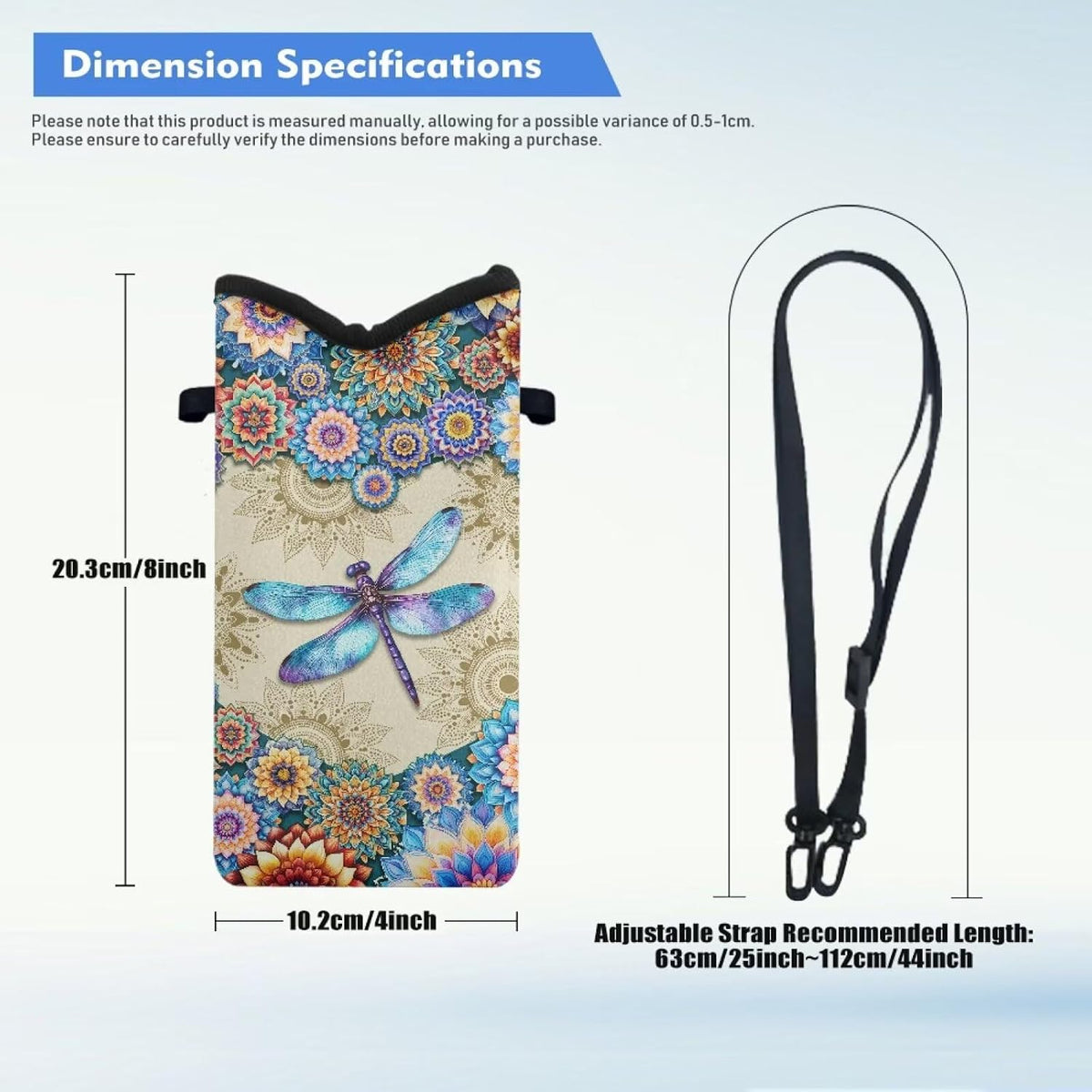 Women Men Crossbody Phone Bag Lightweight Neoprene Cellphone Case Waterproof Phone Carry Pouch for iPhone 15/14/ 13 Pro Max, for Samsung S24, S23+, A25, A35, Hummingbird Floral Pattern - Colors B