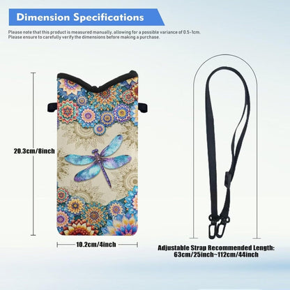 Women Men Crossbody Phone Bag Lightweight Neoprene Cellphone Case Waterproof Phone Carry Pouch for iPhone 15/14/ 13 Pro Max, for Samsung S24, S23+, A25, A35, Hummingbird Floral Pattern - Colors B