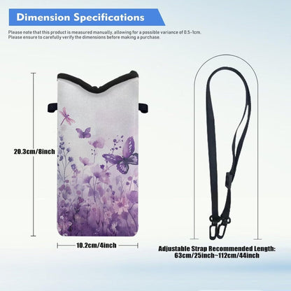 Women Men Crossbody Phone Bag Lightweight Neoprene Cellphone Case Waterproof Phone Carry Pouch for iPhone 15/14/ 13 Pro Max, for Samsung S24, S23+, A25, A35, Hummingbird Floral Pattern - Colors B
