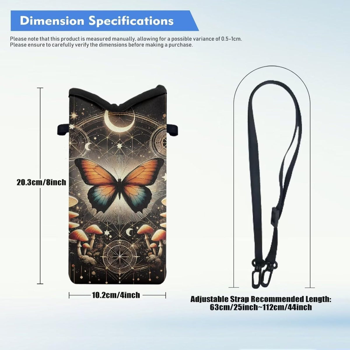 Women Men Crossbody Phone Bag Lightweight Neoprene Cellphone Case Waterproof Phone Carry Pouch for iPhone 15/14/ 13 Pro Max, for Samsung S24, S23+, A25, A35, Hummingbird Floral Pattern - Colors B