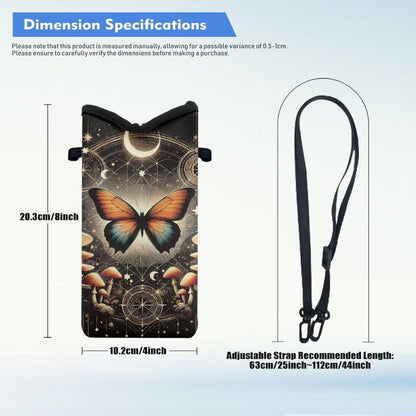 Women Men Crossbody Phone Bag Lightweight Neoprene Cellphone Case Waterproof Phone Carry Pouch for iPhone 15/14/ 13 Pro Max, for Samsung S24, S23+, A25, A35, Hummingbird Floral Pattern - Colors B