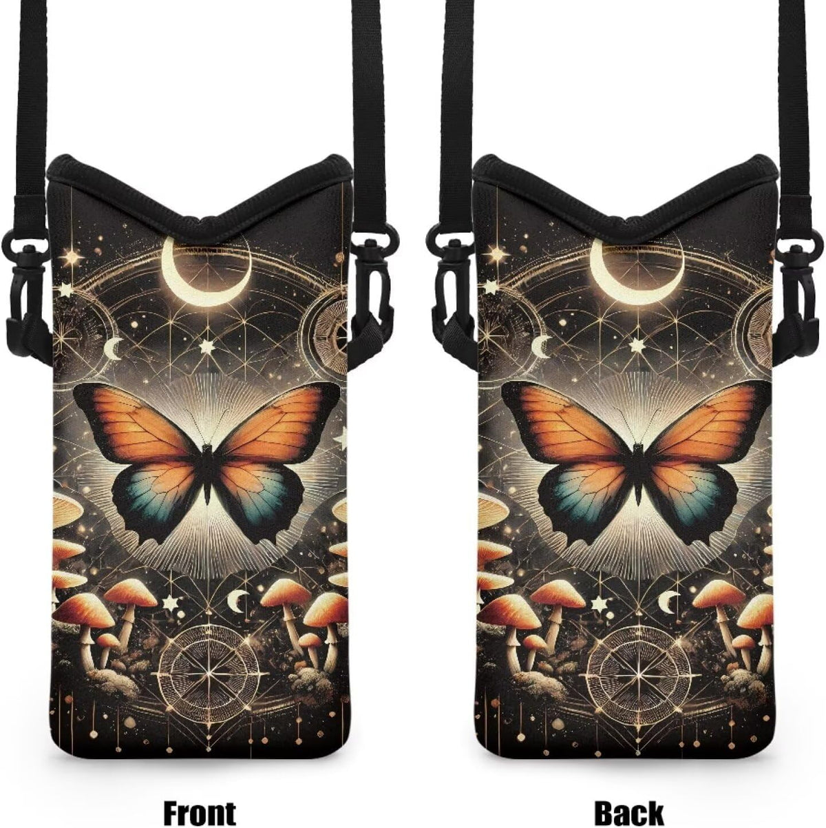 Women Men Crossbody Phone Bag Lightweight Neoprene Cellphone Case Waterproof Phone Carry Pouch for iPhone 15/14/ 13 Pro Max, for Samsung S24, S23+, A25, A35, Hummingbird Floral Pattern - Colors B