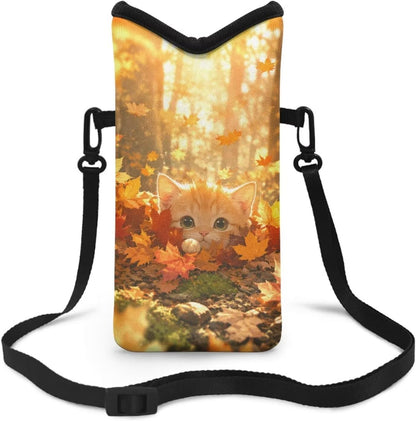 Women Men Crossbody Phone Bag Lightweight Neoprene Cellphone Case Waterproof Phone Carry Pouch for iPhone 15/14/ 13 Pro Max, for Samsung S24, S23+, A25, A35, Hummingbird Floral Pattern - Colors B