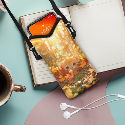 Women Men Crossbody Phone Bag Lightweight Neoprene Cellphone Case Waterproof Phone Carry Pouch for iPhone 15/14/ 13 Pro Max, for Samsung S24, S23+, A25, A35, Hummingbird Floral Pattern - Colors B