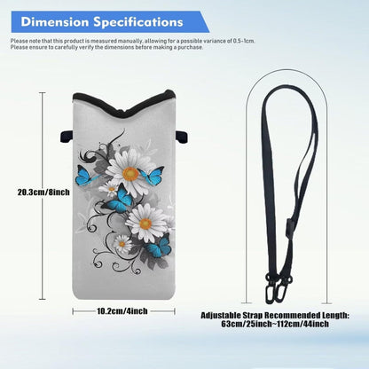 Women Men Crossbody Phone Bag Lightweight Neoprene Cellphone Case Waterproof Phone Carry Pouch for iPhone 15/14/ 13 Pro Max, for Samsung S24, S23+, A25, A35, Hummingbird Floral Pattern - Colors B
