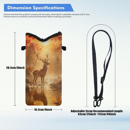 Women Men Crossbody Phone Bag Lightweight Neoprene Cellphone Case Waterproof Phone Carry Pouch for iPhone 15/14/ 13 Pro Max, for Samsung S24, S23+, A25, A35, Hummingbird Floral Pattern - Colors B