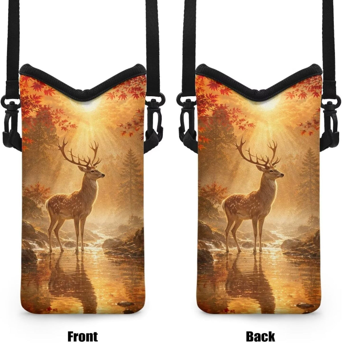Women Men Crossbody Phone Bag Lightweight Neoprene Cellphone Case Waterproof Phone Carry Pouch for iPhone 15/14/ 13 Pro Max, for Samsung S24, S23+, A25, A35, Hummingbird Floral Pattern - Colors B