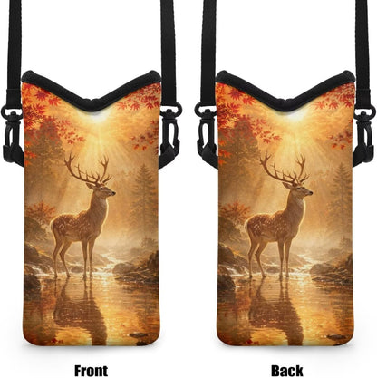 Women Men Crossbody Phone Bag Lightweight Neoprene Cellphone Case Waterproof Phone Carry Pouch for iPhone 15/14/ 13 Pro Max, for Samsung S24, S23+, A25, A35, Hummingbird Floral Pattern - Colors B