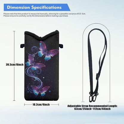 Women Men Crossbody Phone Bag Lightweight Neoprene Cellphone Case Waterproof Phone Carry Pouch for iPhone 15/14/ 13 Pro Max, for Samsung S24, S23+, A25, A35, Hummingbird Floral Pattern - Colors B