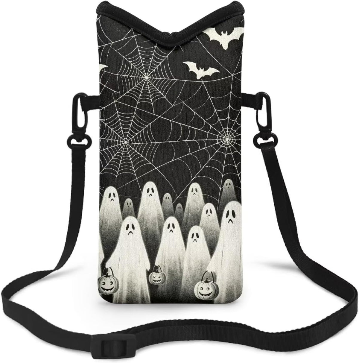 Women Men Crossbody Phone Bag Lightweight Neoprene Cellphone Case Waterproof Phone Carry Pouch for iPhone 15/14/ 13 Pro Max, for Samsung S24, S23+, A25, A35, Hummingbird Floral Pattern - Colors B