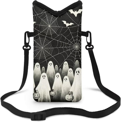 Women Men Crossbody Phone Bag Lightweight Neoprene Cellphone Case Waterproof Phone Carry Pouch for iPhone 15/14/ 13 Pro Max, for Samsung S24, S23+, A25, A35, Hummingbird Floral Pattern - Colors B
