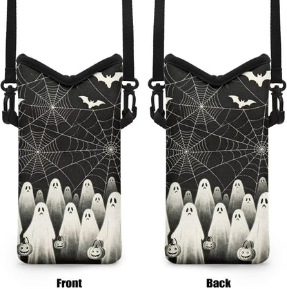 Women Men Crossbody Phone Bag Lightweight Neoprene Cellphone Case Waterproof Phone Carry Pouch for iPhone 15/14/ 13 Pro Max, for Samsung S24, S23+, A25, A35, Hummingbird Floral Pattern - Colors B