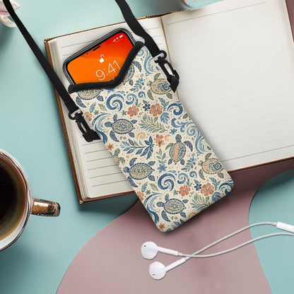 Women Men Crossbody Phone Bag Lightweight Neoprene Cellphone Case Waterproof Phone Carry Pouch for iPhone 15/14/ 13 Pro Max, for Samsung S24, S23+, A25, A35, Hummingbird Floral Pattern - Colors B