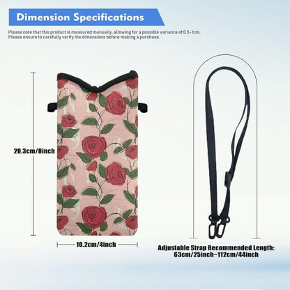 Women Men Crossbody Phone Bag Lightweight Neoprene Cellphone Case Waterproof Phone Carry Pouch for iPhone 15/14/ 13 Pro Max, for Samsung S24, S23+, A25, A35, Hummingbird Floral Pattern - Colors B