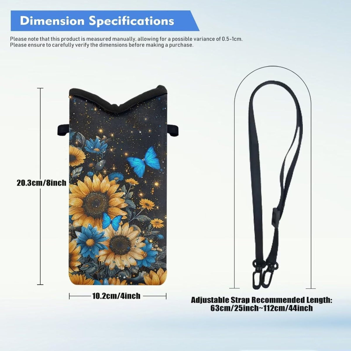 Women Men Crossbody Phone Bag Lightweight Neoprene Cellphone Case Waterproof Phone Carry Pouch for iPhone 15/14/ 13 Pro Max, for Samsung S24, S23+, A25, A35, Hummingbird Floral Pattern - Colors B