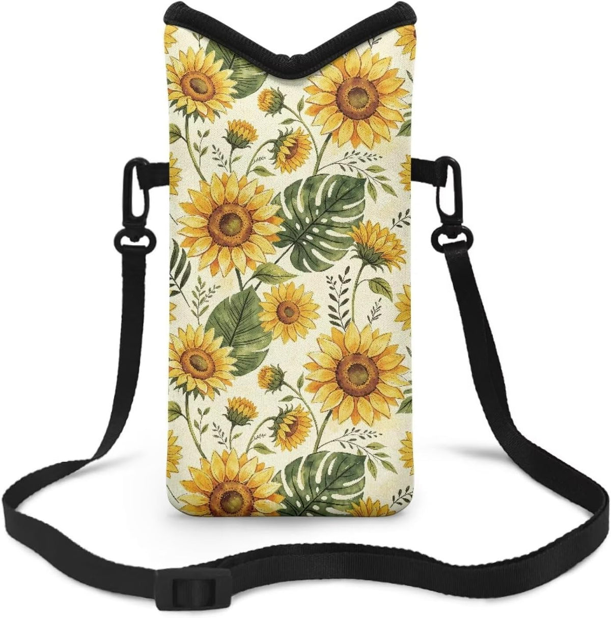 Women Men Crossbody Phone Bag Lightweight Neoprene Cellphone Case Waterproof Phone Carry Pouch for iPhone 15/14/ 13 Pro Max, for Samsung S24, S23+, A25, A35, Hummingbird Floral Pattern - Colors B