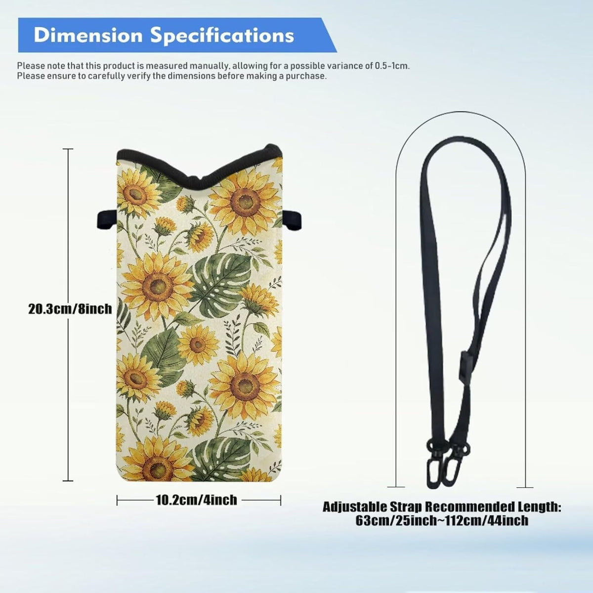 Women Men Crossbody Phone Bag Lightweight Neoprene Cellphone Case Waterproof Phone Carry Pouch for iPhone 15/14/ 13 Pro Max, for Samsung S24, S23+, A25, A35, Hummingbird Floral Pattern - Colors B