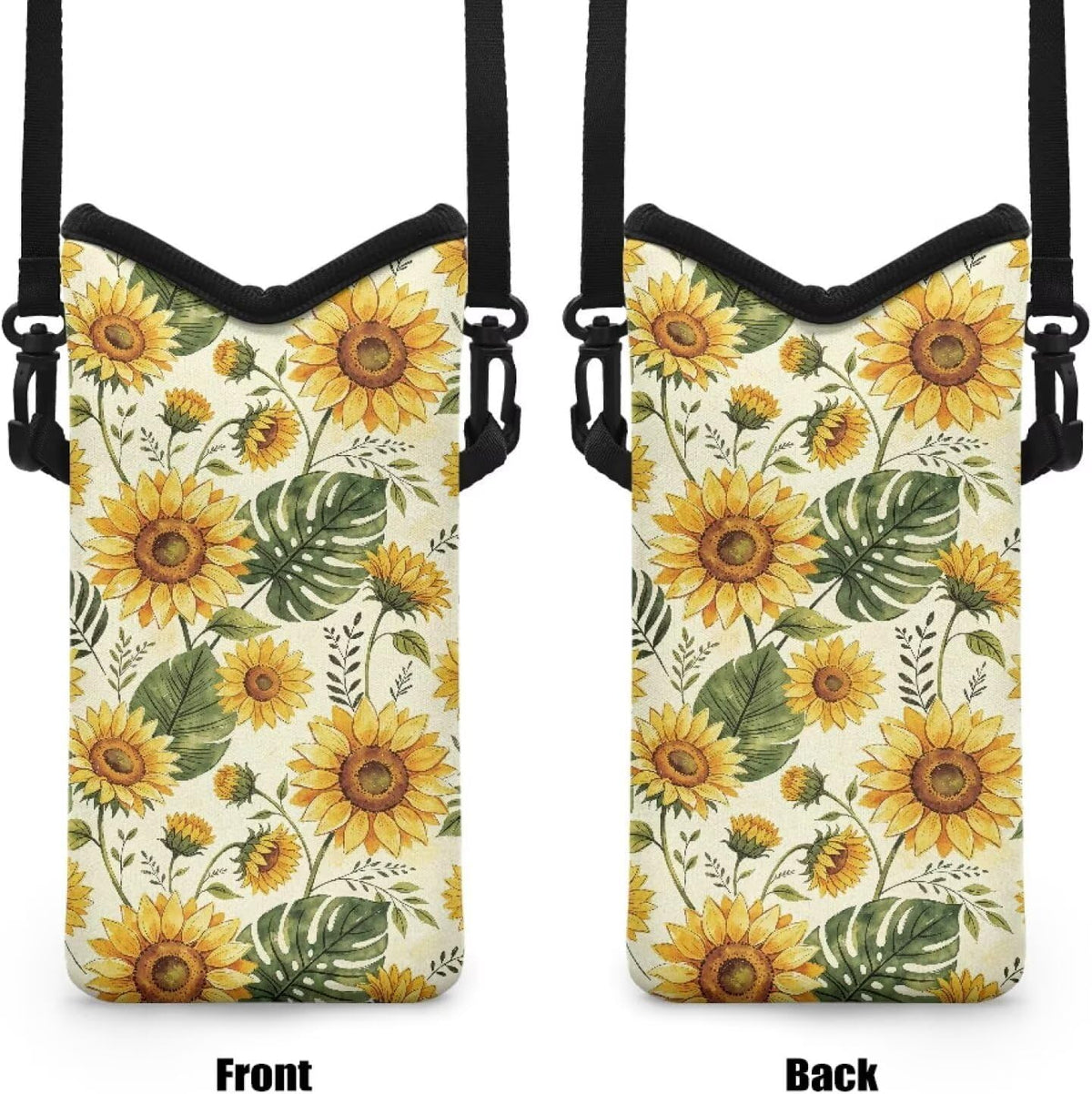 Women Men Crossbody Phone Bag Lightweight Neoprene Cellphone Case Waterproof Phone Carry Pouch for iPhone 15/14/ 13 Pro Max, for Samsung S24, S23+, A25, A35, Hummingbird Floral Pattern - Colors B