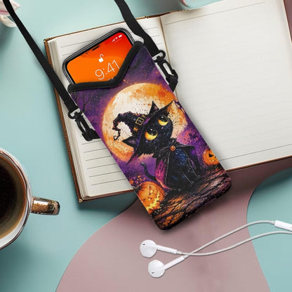 Women Men Crossbody Phone Bag Lightweight Neoprene Cellphone Case Waterproof Phone Carry Pouch for iPhone 15/14/ 13 Pro Max, for Samsung S24, S23+, A25, A35, Hummingbird Floral Pattern - Colors B