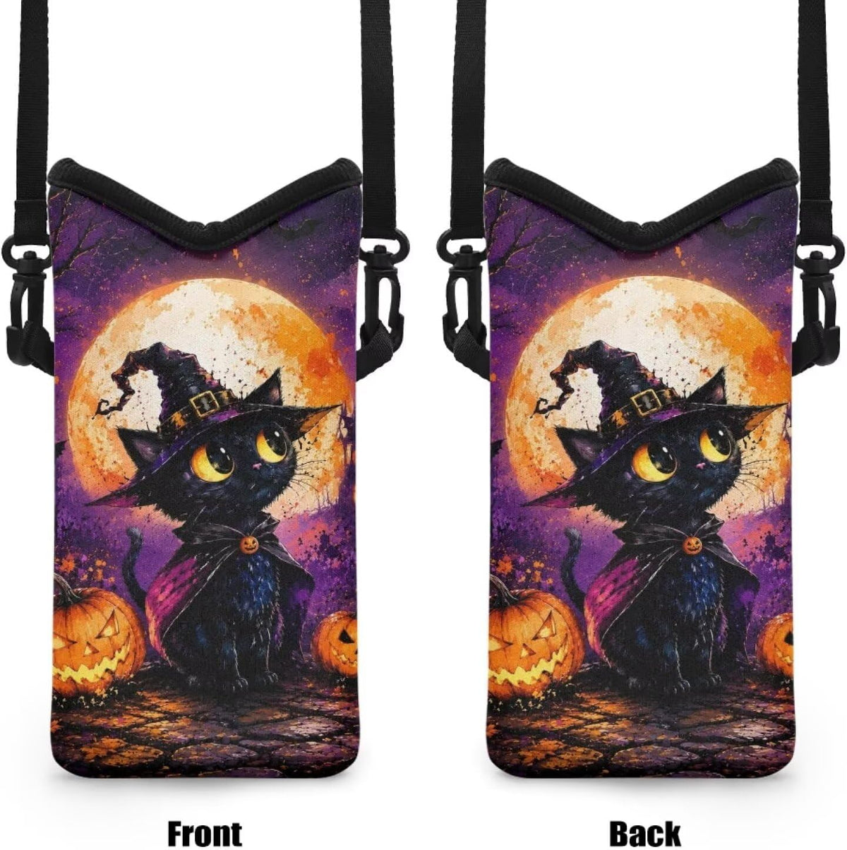Women Men Crossbody Phone Bag Lightweight Neoprene Cellphone Case Waterproof Phone Carry Pouch for iPhone 15/14/ 13 Pro Max, for Samsung S24, S23+, A25, A35, Hummingbird Floral Pattern - Colors B