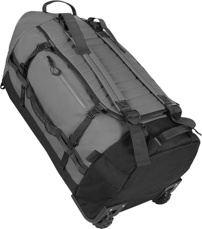 Rolling Duffle Bag with Wheels,86L 30”Carry on Luggage with Wheels,Folding Travel Bag,Duffle Backpack with Separate Shoe Compartment (Dark Blue)