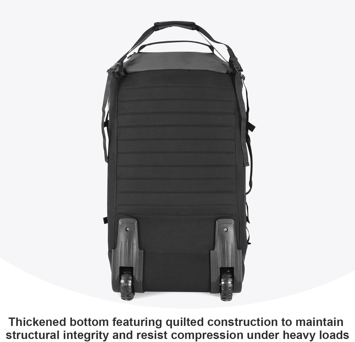 Rolling Duffle Bag with Wheels,86L 30”Carry on Luggage with Wheels,Folding Travel Bag,Duffle Backpack with Separate Shoe Compartment (Dark Blue)