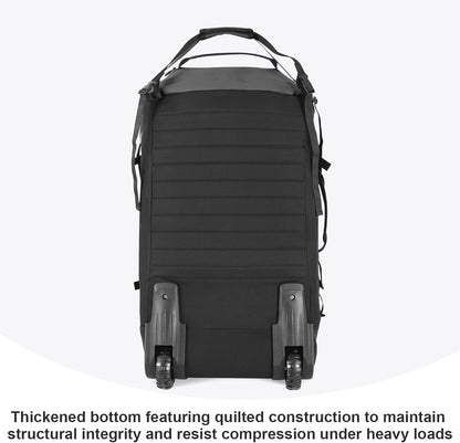 Rolling Duffle Bag with Wheels,86L 30”Carry on Luggage with Wheels,Folding Travel Bag,Duffle Backpack with Separate Shoe Compartment (Dark Blue)