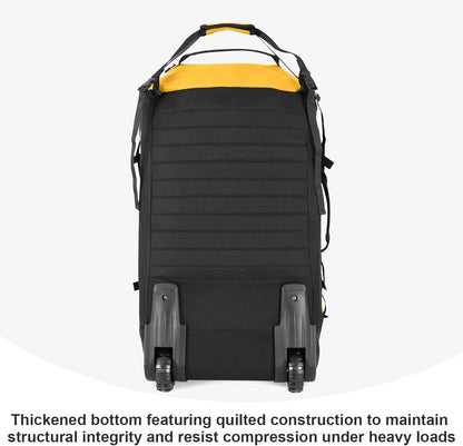Rolling Duffle Bag with Wheels,86L 30”Carry on Luggage with Wheels,Folding Travel Bag,Duffle Backpack with Separate Shoe Compartment (Dark Blue)