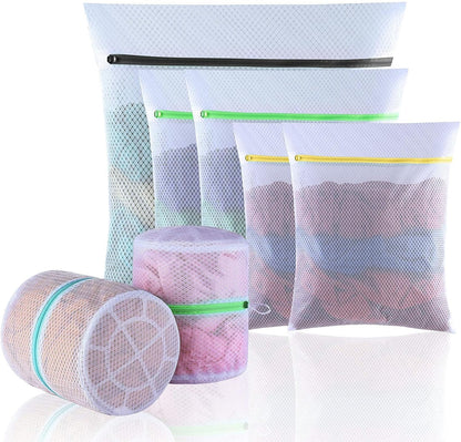 6 PCS Mesh Laundry Bags, Delicates Washing Bags | 3 Medium 3 Large for Sweater Blouse Hosiery Bras Machine Wash Bags for Travel Storage Organization