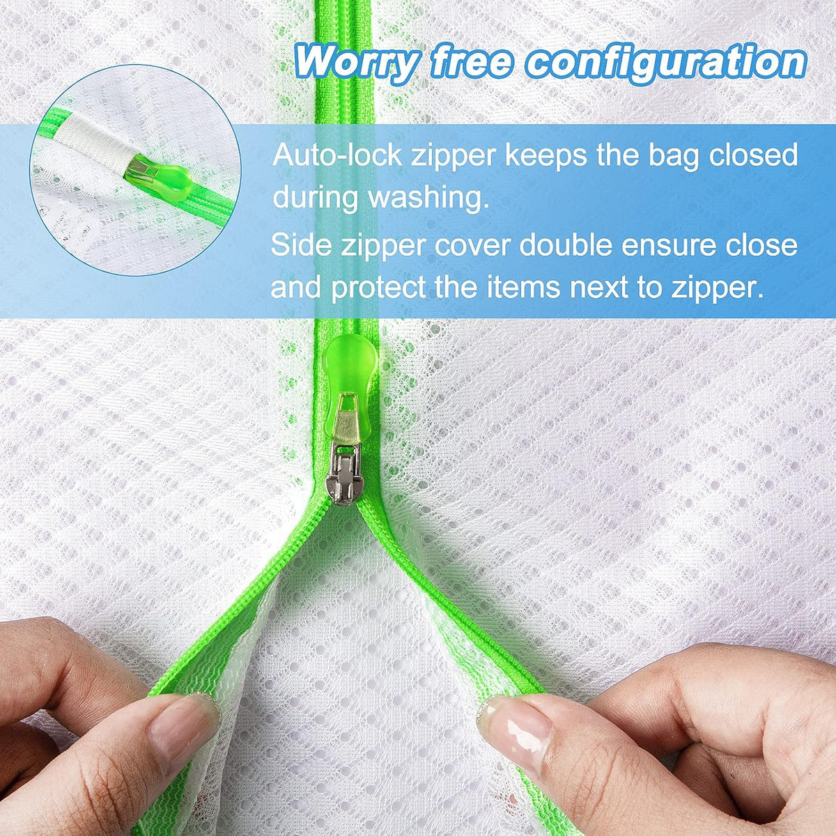 6 PCS Mesh Laundry Bags, Delicates Washing Bags | 3 Medium 3 Large for Sweater Blouse Hosiery Bras Machine Wash Bags for Travel Storage Organization