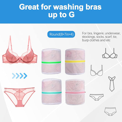 6 PCS Mesh Laundry Bags, Delicates Washing Bags | 3 Medium 3 Large for Sweater Blouse Hosiery Bras Machine Wash Bags for Travel Storage Organization