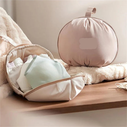 Travel Underwear Organizer Bag Travel Bra Underwear Organizer Bags Multi-function Storage Bag for Intimate Clothes(Beige)