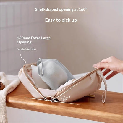 Travel Underwear Organizer Bag Travel Bra Underwear Organizer Bags Multi-function Storage Bag for Intimate Clothes(Beige)