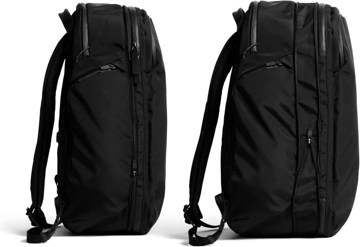 Transit Travel Pack Pro (30–38 liter travel backpack, laptop sleeve, RFID protection zip bottle pocket) - Stone