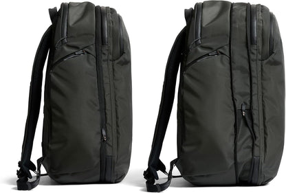Transit Travel Pack Pro (30–38 liter travel backpack, laptop sleeve, RFID protection zip bottle pocket) - Stone