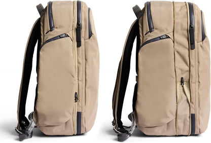 Transit Travel Pack Pro (30–38 liter travel backpack, laptop sleeve, RFID protection zip bottle pocket) - Stone