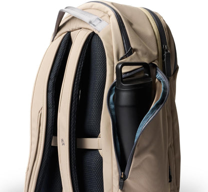 Transit Travel Pack Pro (30–38 liter travel backpack, laptop sleeve, RFID protection zip bottle pocket) - Stone