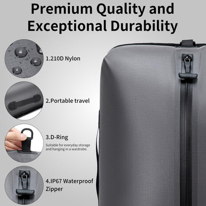 travel vacuum bags with pump,18L with Pump Included,Vacuum Sealed bag for Luggage and Backpacks (Built-in pump bag 1pack)
