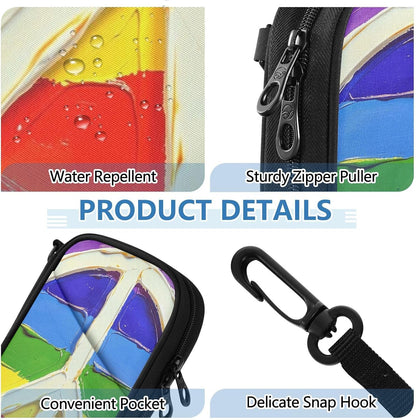 Travel Doc Organizer 21×14×3 CM | Polyester Oxford Pen Loop Detachable Strap for Adults Vacation Pace Flag (peace Sign)