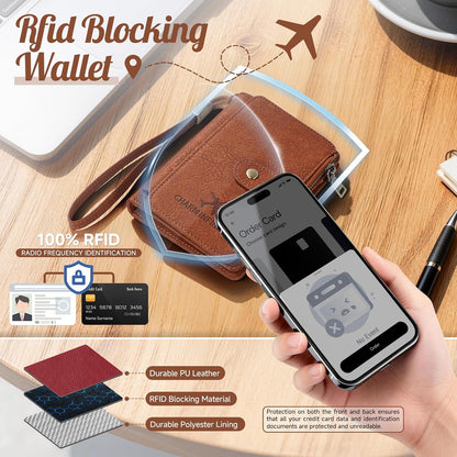 Likesing RFID Blocking Passport Holder, Leather Travel Wallet Womens(Black) | RFID Passport Wallet with 13 Card Holders ＆ 2 SIM Slots, Passport Book Cover Photo ＆ Zippered Coins Pocket and Cash Holder