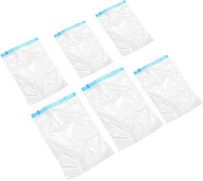 Travel Compression Storage Bags for Clothes, Air-release Space Saver Bags 6pcs (2x35x50cm, 2x40x60cm, 2x50x70cm) Hand-rolled Portable Packing Organizers for Luggage and Suitcases