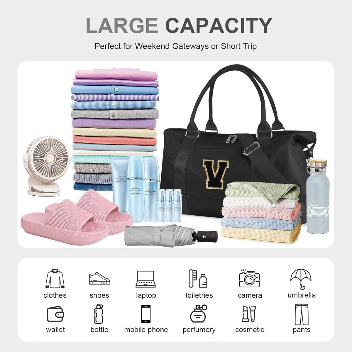 Dance Gym Duffel Bag for Teen Girls,Personalized Initial Travel Weekender Bag,Overnight Carry On Duffle for Women,Sports Travel Cheer Bag,Monogram Graduation Birthday Gifts for Tween Preppy(purple-T)