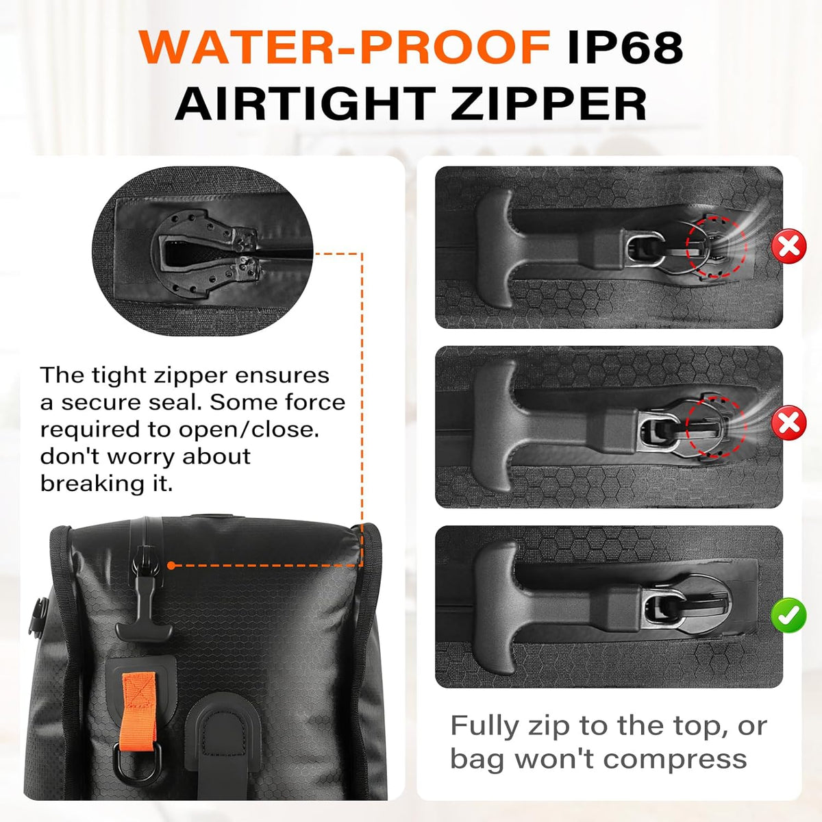 Vacuum Bags for Travel with Pump, 20L Reusable Nylon Vacuum Seal Bags for Clothing Travel, IP68 Waterproof Space Saver Compression Packing Cubes for Carry On Suitcase, Luggage (2 Pack + Pump)