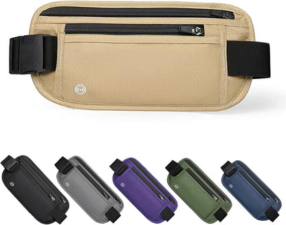 Black Hidden Money Belt for Travel for Men, Waist Wallet Anti Theft, RFID Passport Holder For Travel Men Or Women, Money Pouch, RFID Passport Holder(Black1)