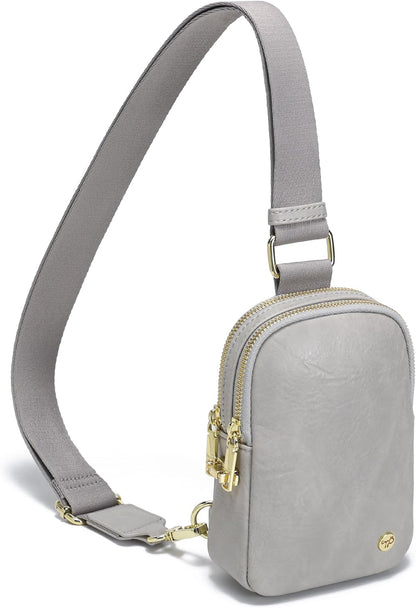 Anti Theft Crossbody Bag for Women, Small RFID Blocking Sling Purse with Zipper Lock for Travel, Vegan Leather