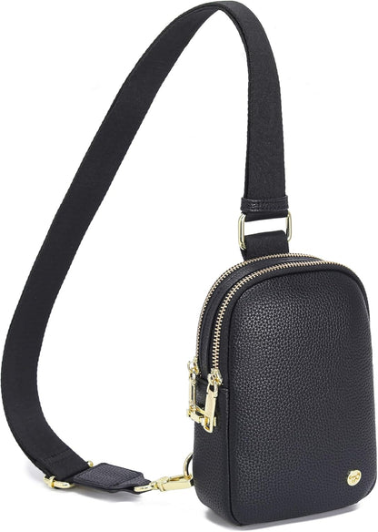 Anti Theft Crossbody Bag for Women, Small RFID Blocking Sling Purse with Zipper Lock for Travel, Vegan Leather