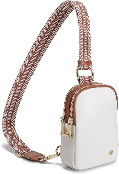 Anti Theft Crossbody Bag for Women, Small RFID Blocking Sling Purse with Zipper Lock for Travel, Vegan Leather